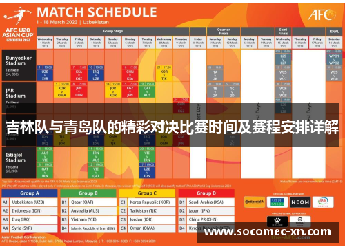 吉林队与青岛队的精彩对决比赛时间及赛程安排详解